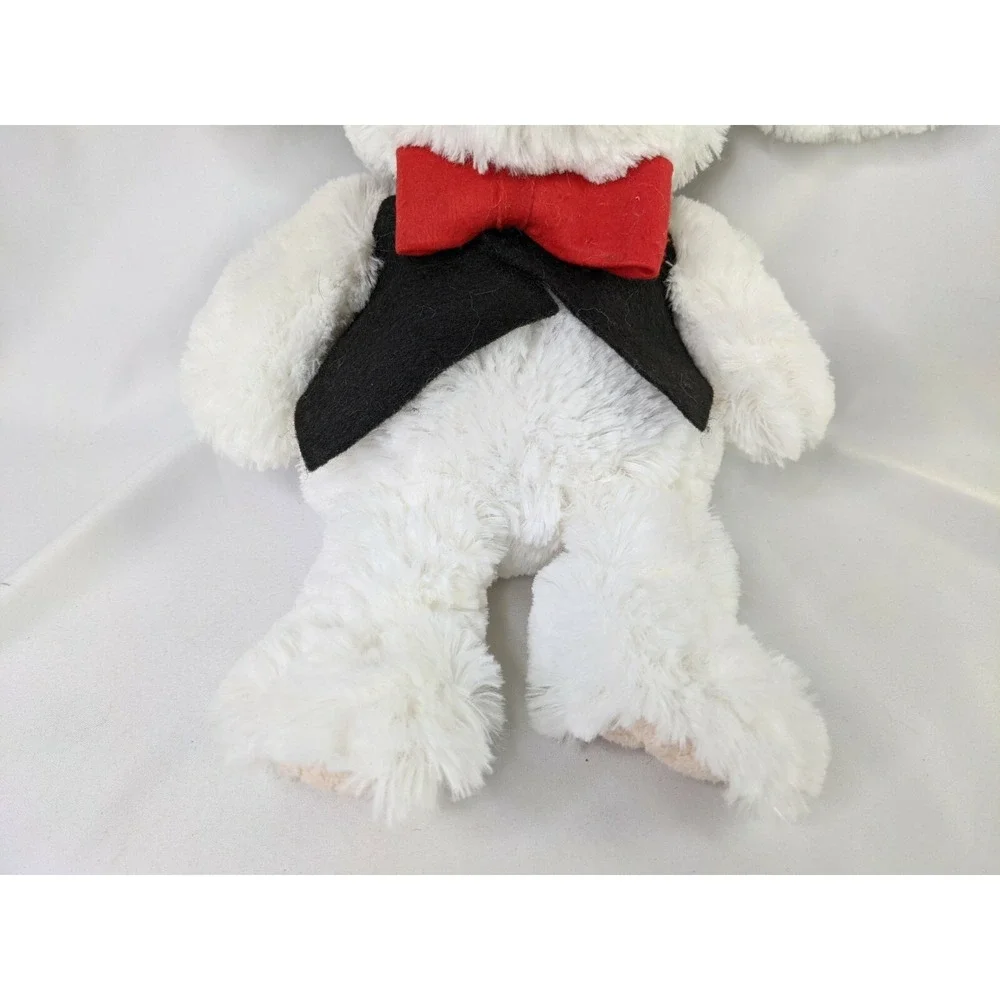 Magician White Rabbit Plush 11 Inch Felt Vest‎ Tie Stuffed Animal Toy